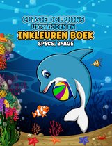 HugoElena - Cutsie Dolphins - Uitsnijden en inkleuren boek - leeftijd 2+ - 40 paginas