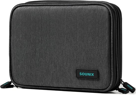 Sounix Cable Organizer Bag - Sac de rangement de voyage - Organisateur de  voyage - Sac