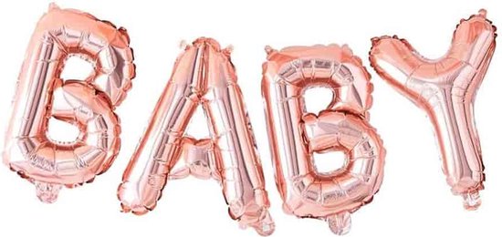 Folieballon Baby - Rosé Goud - Baby - Meisje - Jongen - Geboorte - Ballon - Gender Reveal - Babyshower