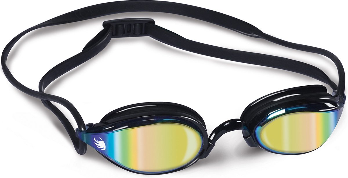 BTTLNS zwembril - gespiegelde lenzen - zwembril openwater - triathlon zwembril - verstelbare neusbrug - zwembril volwassenen - Shrykos 1.0 - zwart-regenboog