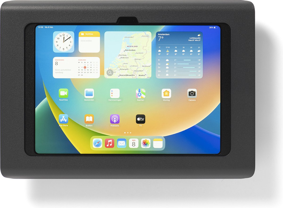 Tabdoq professionele iPad wandhouder voor iPad 10 (2022) 10.9-inch, zwart