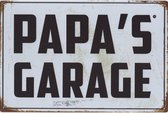 Wandbord Garage Transport - Papa's Garage - vader tip