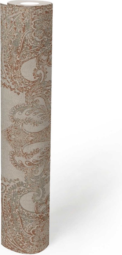 AS Creation Metropolitan Stories 3 - PAPIER PEINT BAROQUE CLASSIQUE - beige gris rouge marron blanc crème - 1005 x 53 cm