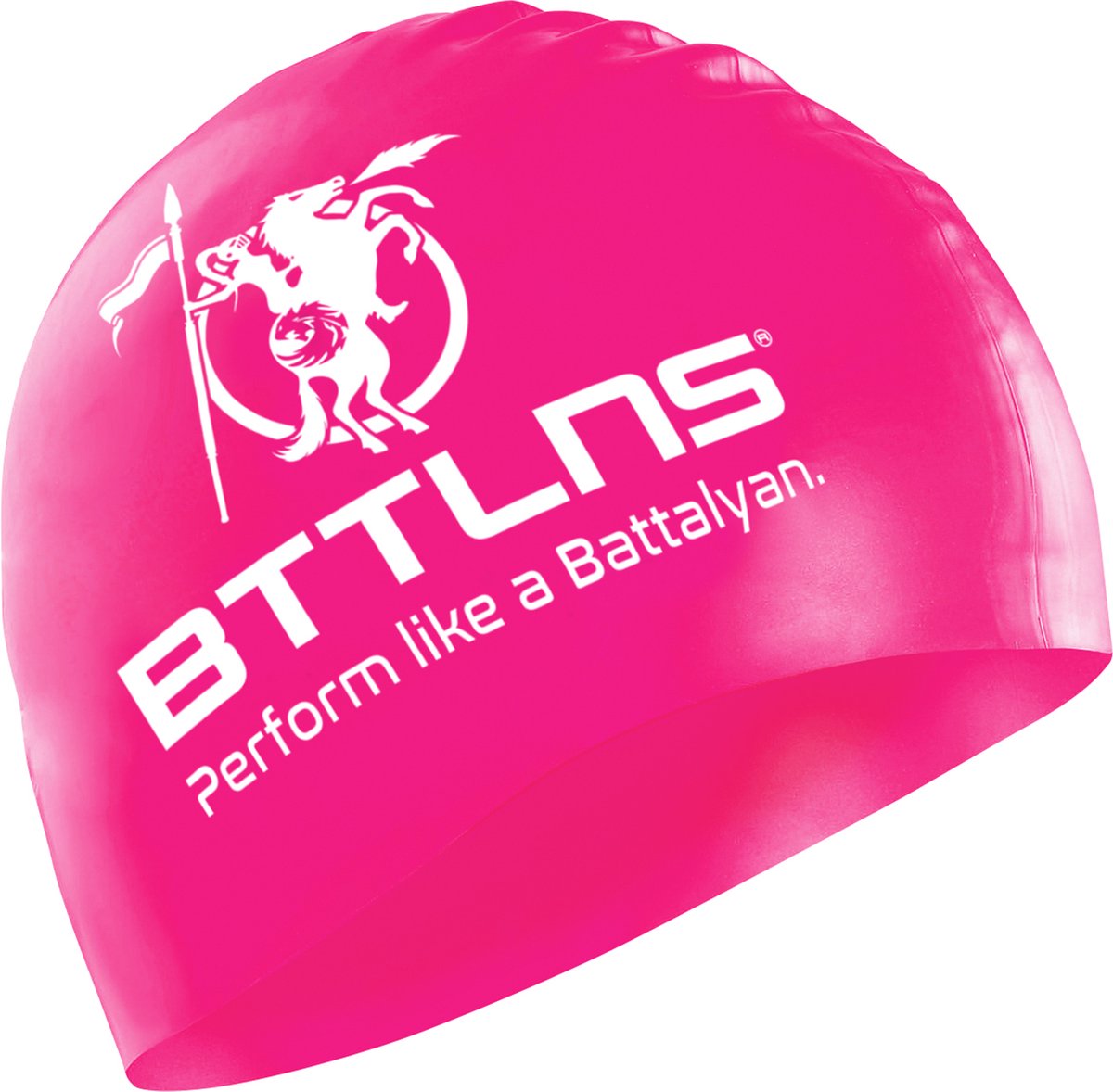 BTTLNS badmuts - swim cap - siliconen badmuts unisex - Absorber 2.0 - roze - one size - BTTLNS