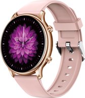 Kiraal Fit 4 - Smartwatch dames - Stappenteller - Full Screen - Fitness Tracker - Activity Tracker - Smartwatch Android & IOS - Roze