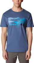 Columbia Path Lake II Graphic Tee 1934814481, Mannen, Blauw, T-shirt, maat: S