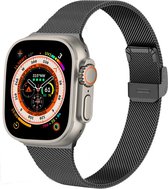 iMoshion Bandje Geschikt voor Apple Watch Bandje Series 1 / 2 / 3 / 4 / 5 / 6 / 7 / 8 / 9 / SE / Ultra (2) - 42 / 44 / 45 / 49 mm - iMoshion Milanees vouwband - Zwart