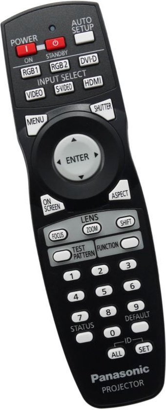 Afstandsbediening geschikt voor de PANASONIC PT-DZ6700U beamer, vervangt N2QAYB000371