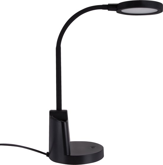 LABOR - LED Bureaulamp - Tafelverlichting - 8w - 4000K Daglicht wit - 560 Lumen - Rond - 3 step touch dimmer - Aluminium - Zwart van STRÜHM — afbeelding 5
