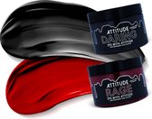 Attitude Hair Dye Teinture capillaire semi-permanente combi INDUSTRIAL Duo Zwart/ Rouge