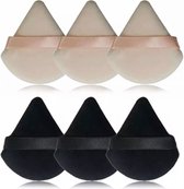 Make-up spons - airbrush blend - zwart en beige 6 stuks