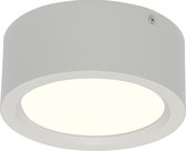 LED Downlight - Opbouw Rond Hoog 15W - Natuurlijk Wit 4200K - Mat Wit Aluminium - Ø180mm