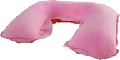 Reiskussen nekkussen - Nekkussen auto - vliegtuig - opblaasbaar - opblaas nekkussen - licht roze