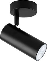 Opbouwspot zwart koker - LED GU10 - kantelbaar
