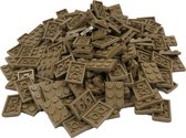 200 Bouwstenen 2x3 plate | Donkertan | Compatibel met Lego Classic | Keuze uit vele kleuren | SmallBricks