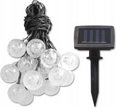 LED Lichtsnoer met Zonne-energie - Dag en Nacht Sensor - Warm Wit 3000K - 4.85 Meter - 20 LED's - Waterdicht IP44