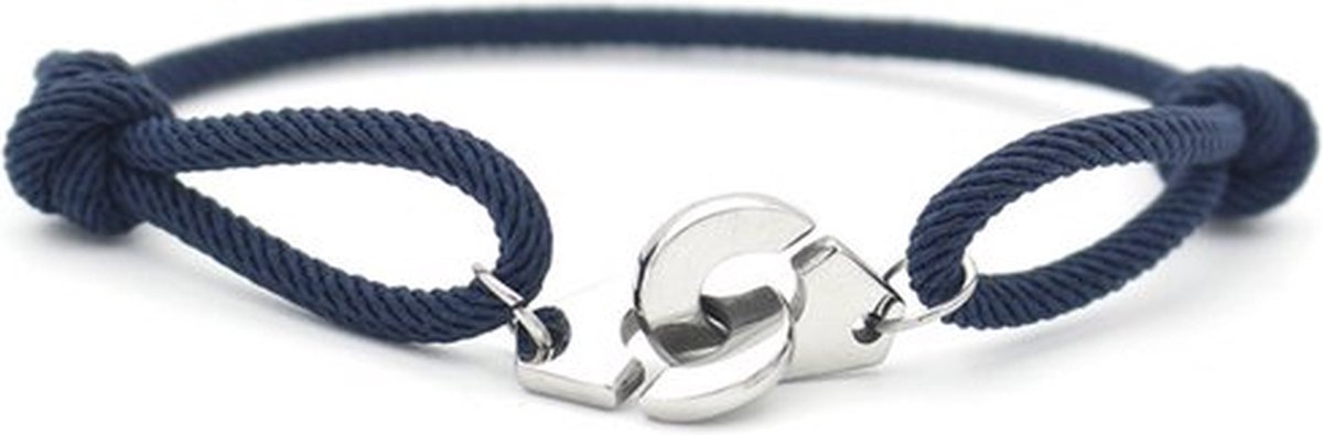 Kungu luxe rope majestic line armband voor heren en dames - Blauw - Verstelbaar - Cadeau - Geschenk - Voor Man - Vrouw - Armbandje - Jewellery