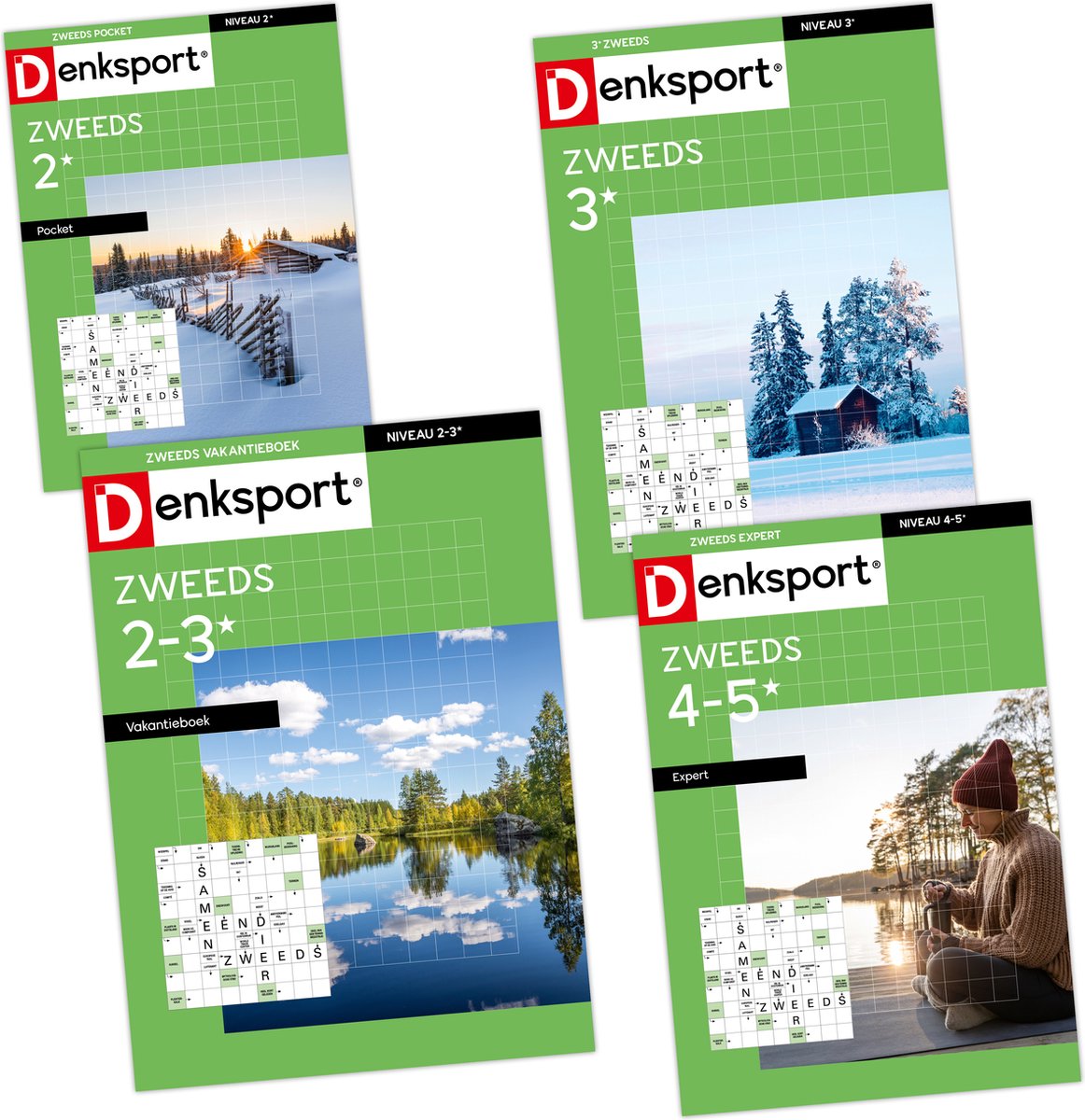 Denksport puzzelboek Zweeds pakket 4 - Denksport