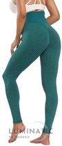 TikTok Legging - Sportlegging Dames - Squat Proof en Fitness Legging - Yoga Legging - High Waist Sport Legging - Anti Cellulite - Shapewear Dames - Push Up - Butt Lifter - Sportkleding Dames | Luminatic® | Groen | XL