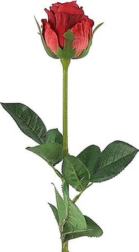 Rose Artificielle Rouge - Rose Longueur 8 cm - L 8 cm - Hauteur 70 CM