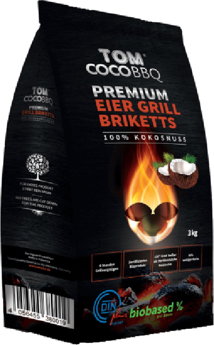Cococha Kokosbriketten 3kg - Lange brandduur - Houtskool - Briketten - BBQ