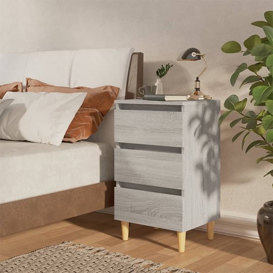Nachtkastjes 2 st met metalen poten 40x35x69 cm sonoma eiken