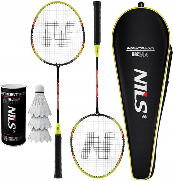 Badmintonset - 2 Rackets - in Hoes - Inclusief Shuttles - Badminton ...