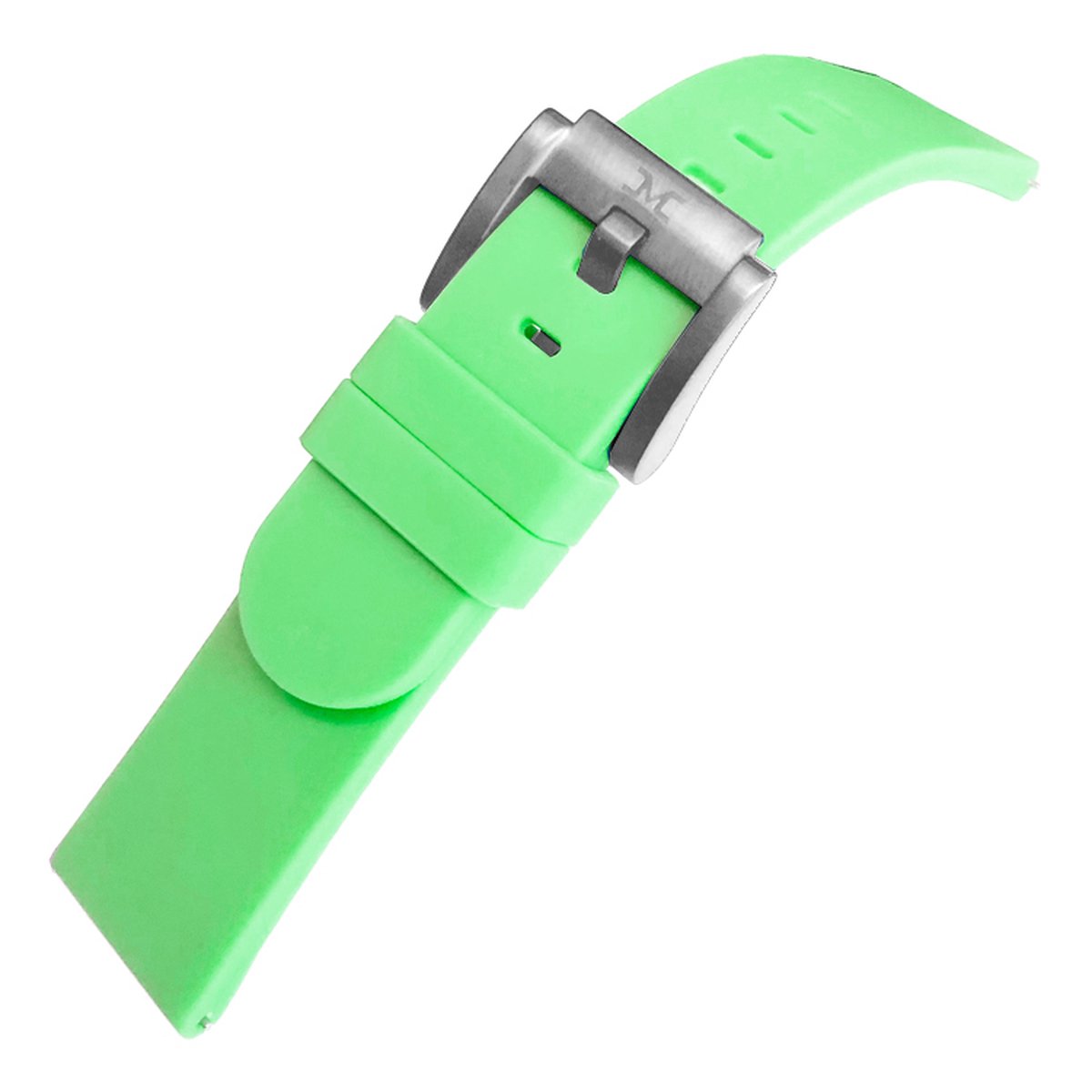Marc Coblen - TW Steel Lichtgroen Silicone Rubber Horlogeband Stalen Gesp - 22mm