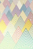 IXXI Pastel Mountains - Wanddecoratie - Grafisch Ontwerp - 40 x 60 cm