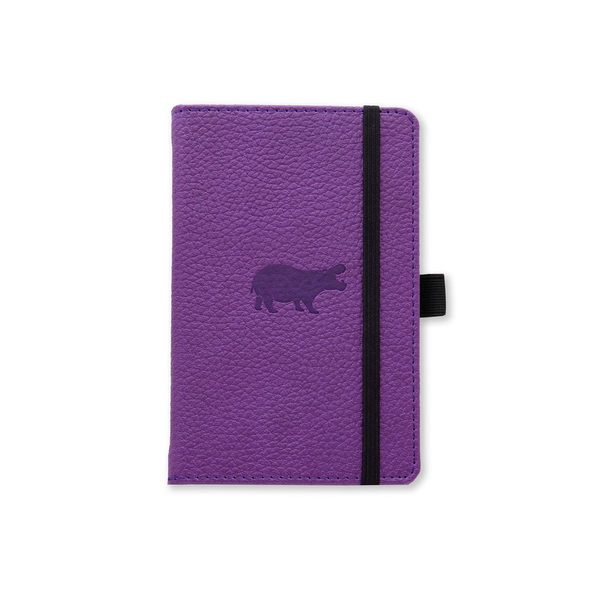 Dingbats A6+ Wildlife Purple Hippo Notebook – Dotted