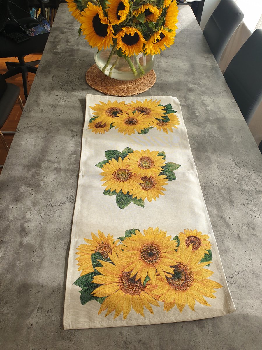Tafelloper Gobelinstof Sunflower 100*45cm