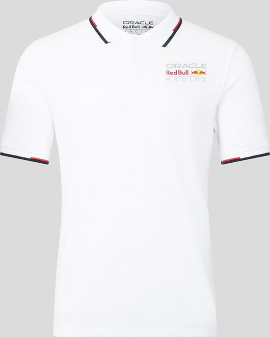 Red Bull Racing Logo Polo Wit 2023 M - Max Verstappen - Sergio Perez - Oracle