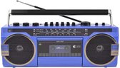 Radio Cassette Recorder - Retro Ghetto Blaster - Blauw
