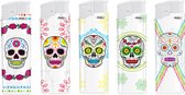 Atomic Elektronische Piezo Aanstekers "Mexican Skull White" Designs (5 stuks)