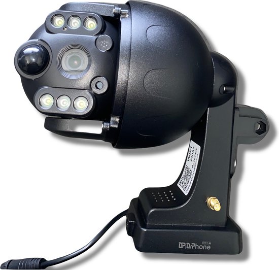DrPhone IPCAM5 - 1080P Full HD - 2,4GHz WiFi - 4MP - PTZ Camera - 355° PAN 160 ° Tilt - Zonne Energie - IP67 Waterdicht - Audio - Beveiligingscamera - Zwart van DrPhone — afbeelding 2