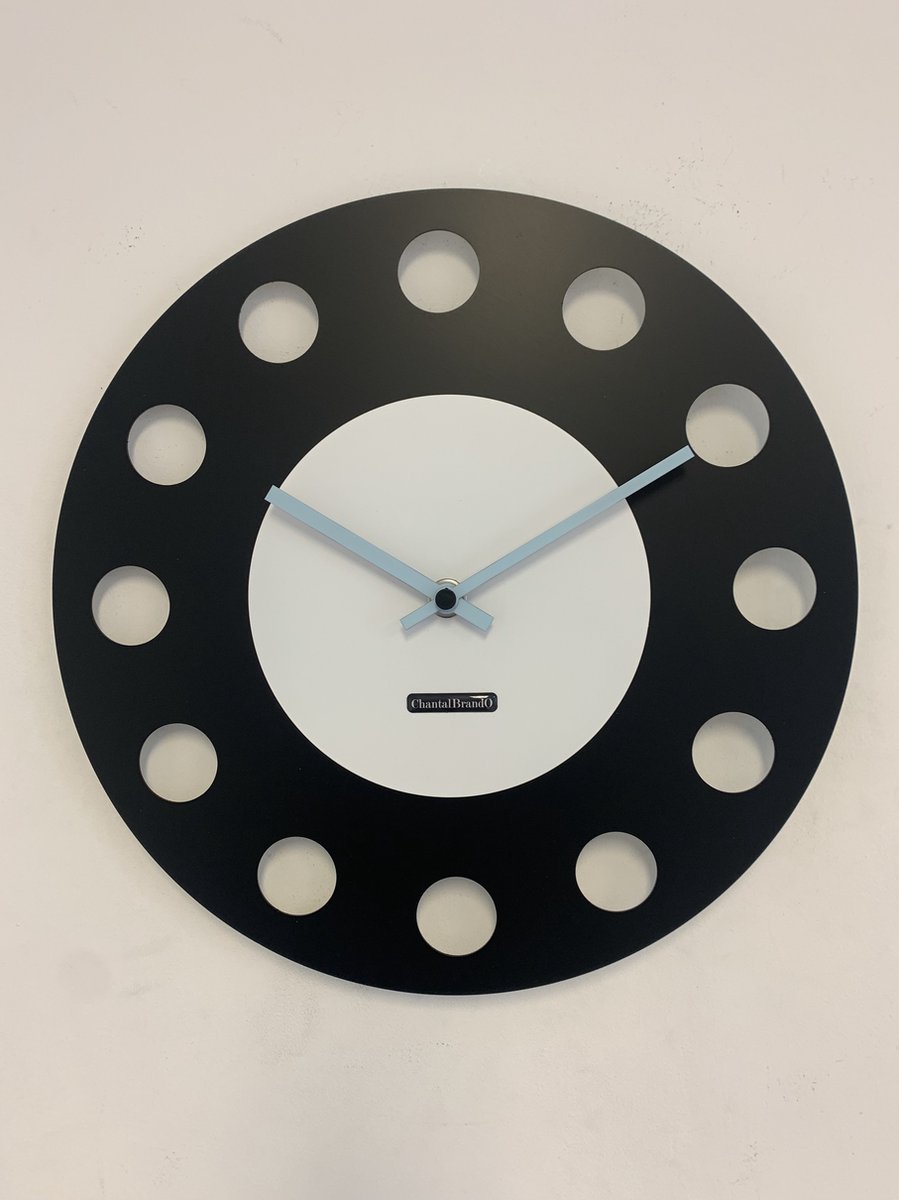 Wandklok ChantalBrandO CETARA BLACK & WHITE -- MODERN DESIGN --