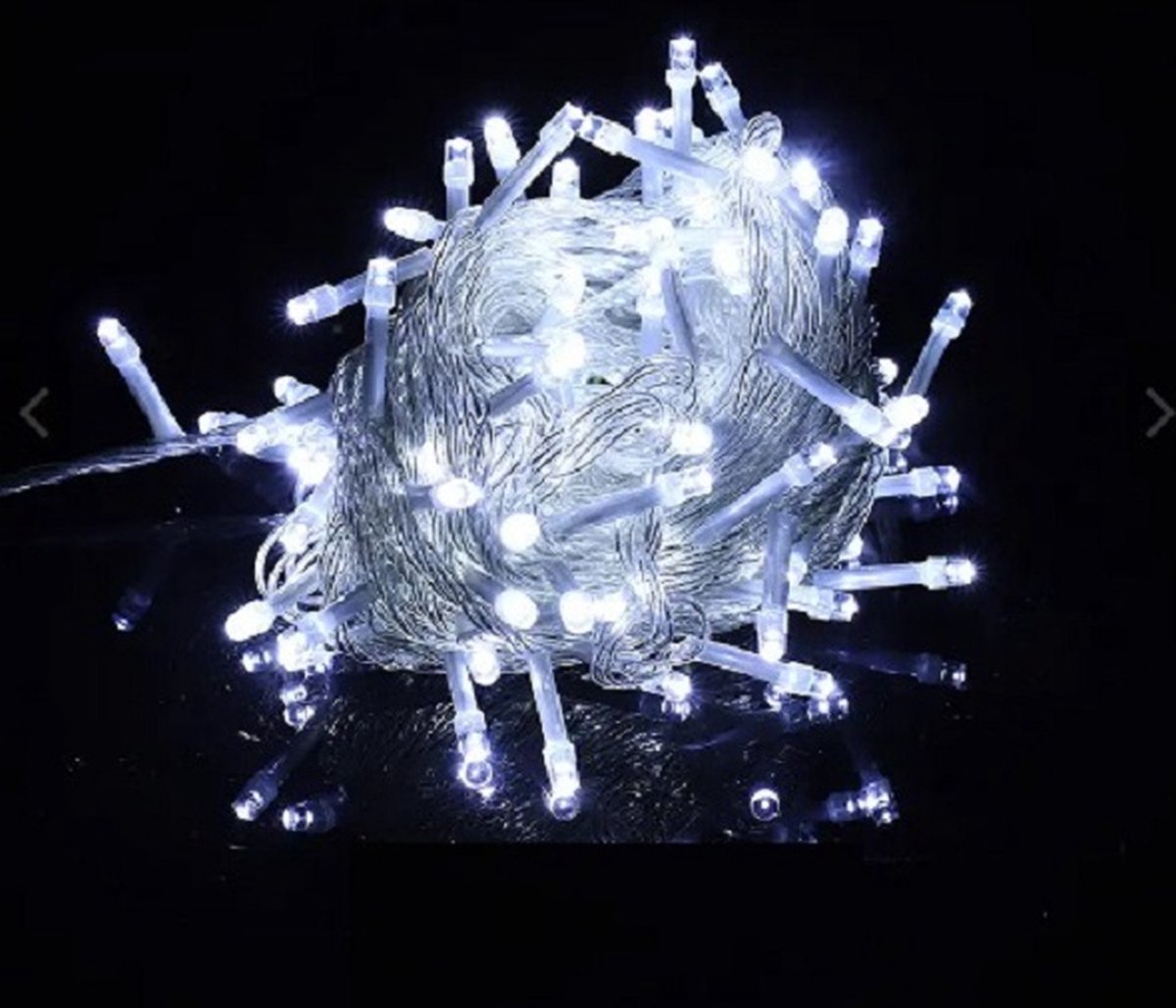 Lichtsnoer 100 LED Wit • LED • 10 Meter • Sfeerverlichting • Kerstlampje • Kerstverlichting • Kerstlampjes • Kerst LED • Kerst • Strip Kerst 20 LED's • Kerst