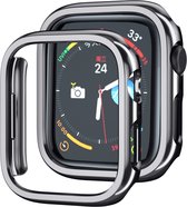 By Qubix Hard case 45mm (open front) - Zwart (glans) - Geschikt voor Apple Watch 45mm hoesje - screenprotector - Bescherming iWatch - Bescherm hoesje