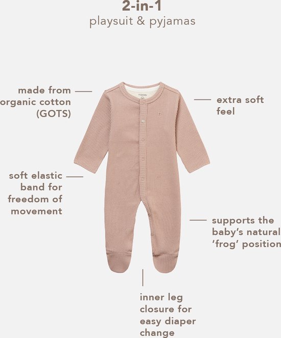 Noppies Baby Jungen Playsuit Garb - Spielanzug Mit Druckknöpfen & Bio-Baumwolle