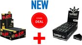 COMBIDEAL RAW BLACK KING SIZE SLIM BOX/50+JUMBO BLACK PERFORATED FILTER TIPS BOX/100
