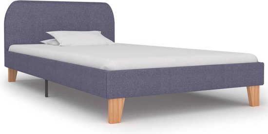 vidaXL - Bedframe - stof - lichtgrijs - 90x200 - cm