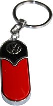 Sleutelhanger Volkswagen – Retro stijl – RVS – Rood/Zwart