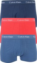 Calvin Klein - 3-pack Low Rise Trunk Boxershorts Blauw / Oranjerood / Blauw - HVF - XL