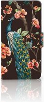 Hoesje Geschikt voor Samsung Galaxy S10 Book Case Design Pauw met Bloemen