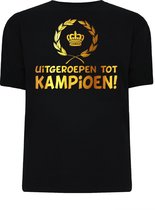 Gouden Krans T-Shirt - Uitgeroepen tot Kampioen (maat xl)