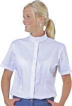 Rijblouse -Elastisch-, korte mouwen wit XL