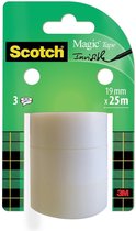 Scotch® Magic™ Tape, Navullingen, 19 mm x 25 m, 3 Rollen/Kaart