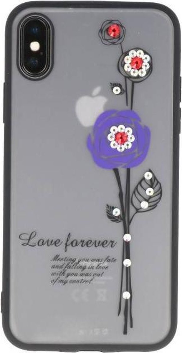Love forever hoesjes cases Geschikt voor iPhone X paars