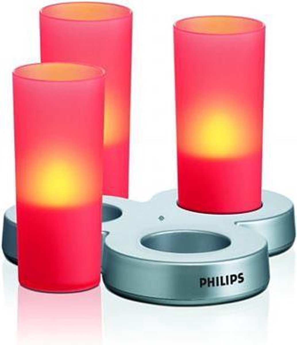 Philips led-kaars imageo rood | bol.com