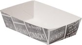 Bak - Karton/Coating - snackbak - 120x70x35mm - wit/grijs - 400 stuks